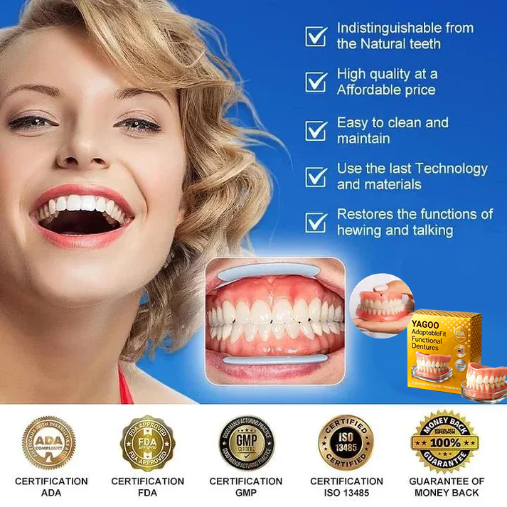 🌎Limited-Time Sale Ends Easter! ⏰Yagoo™ Medical Full Denture with Strong Suctiond🦷Obtain American Dental Association (ADA) Certification