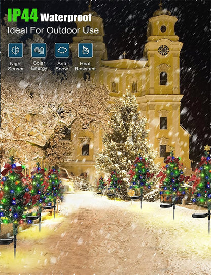 ✨Solar Christmas tree lights holiday decorations, outdoor courtyards, gardens, lawns, small path lights, atmosphere lights🔥