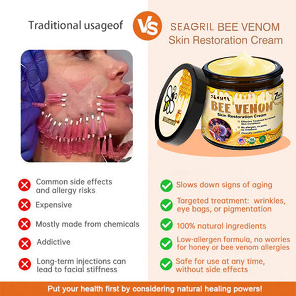 ✨FDA Approved: SEAGRIL® Bee Venom Skin Restoration Cream — 🔥Limited Time 50% OFF🔥