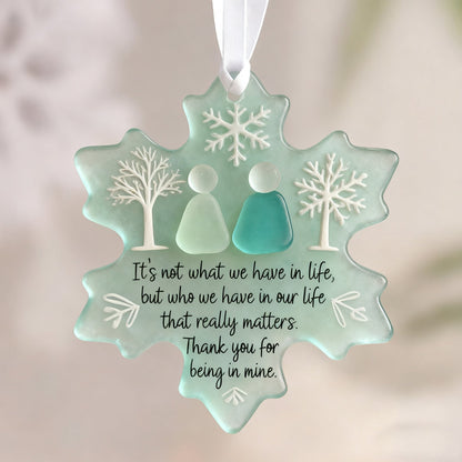 🌊Snowflake-Shaped Sea Glass Friendship Decor❄✨ Shaped by Nature & Crafted by Hand!