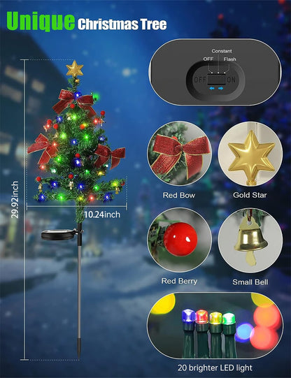 ✨Solar Christmas tree lights holiday decorations, outdoor courtyards, gardens, lawns, small path lights, atmosphere lights🔥