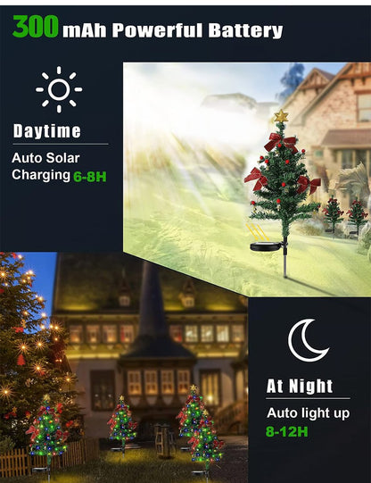 ✨Solar Christmas tree lights holiday decorations, outdoor courtyards, gardens, lawns, small path lights, atmosphere lights🔥