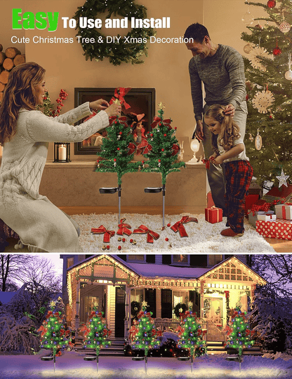 ✨Solar Christmas tree lights holiday decorations, outdoor courtyards, gardens, lawns, small path lights, atmosphere lights🔥